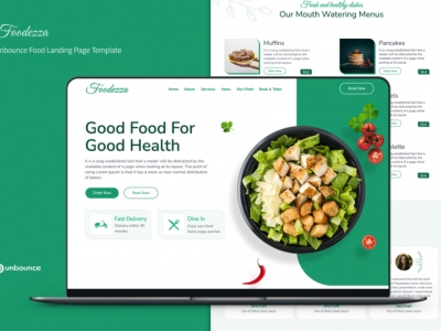 Foodezza — Unbounce Food Landing Page Template