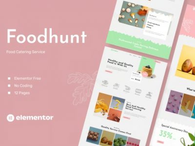 Foodhunt - Food Catering Service Elementor Template Kit