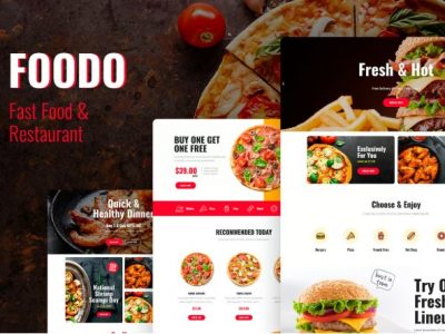 Foodo - Fast Food & Pizza Elementor Template Kit