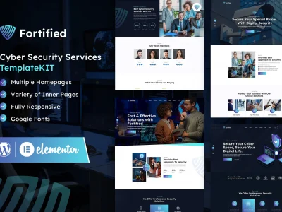 Fortified - Cyber Security Services Elementor Template Kit