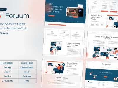 Foruum | SaaS & Software Startup Elementor Template Kit