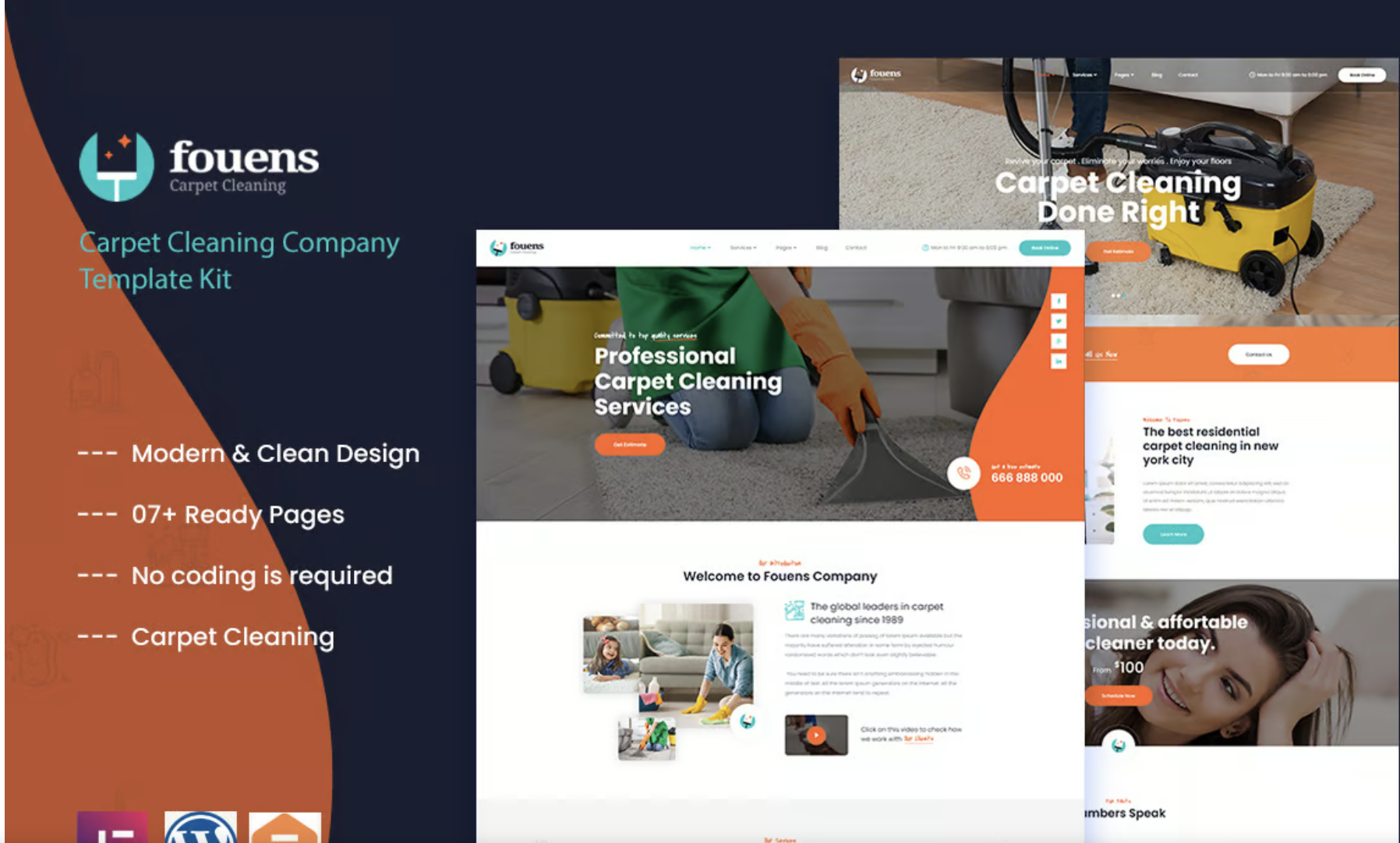 Fouens - Cleaning & Home Maintenance Company Elementor Template Kit