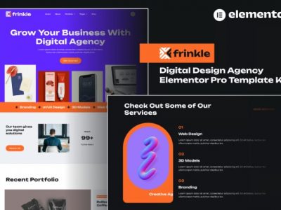 Frinkle - Digital Design Agency Elementor Pro Template Kit