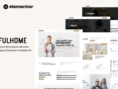 Fulhome - Home Renovations & Repair Company Elementor Pro Template Kit