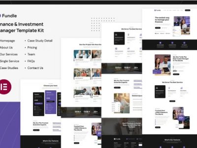 Fundle - Finance & Investment Manager Elementor Template Kit
