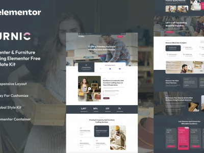 Furnic - Carpenter & Furniture Crafting Elementor Template Kit