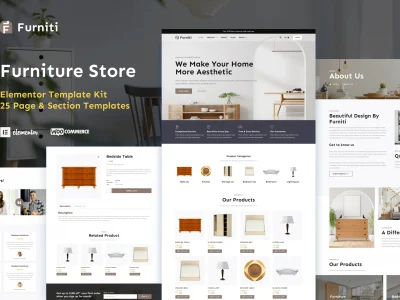 Furniti - Furniture & Home Decor Store Elementor Pro Template Kit