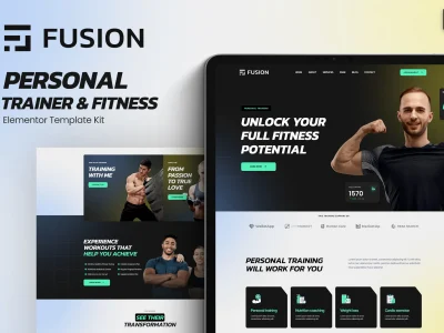 Fusion - Personal Trainer & Fitness Elementor Template Kit