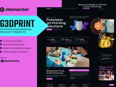 G3DPrint - 3D Printing & Manufacturing Elementor Template Kit