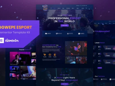 GGWEPE – Esports & Gaming Elementor Template Kit