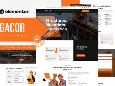 Gacor - Construction Company Elementor Template Kit