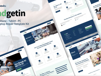 Gadgetin - Smartphone & Computer Repair Elementor Template Kit