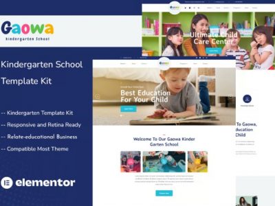 Gaowa - Kindergarten School Elementor Template Kit