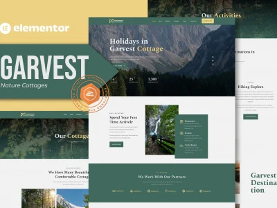 Garvest - Nature Cottages Elementor Template Kit