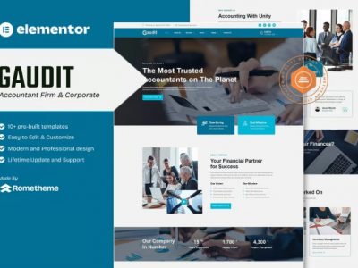 Gaudit - Accounting Firm Elementor Template Kit