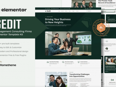 Gedit - Management Consulting Firms Elementor Template Kit