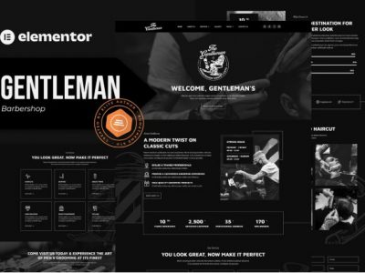 Gentleman - Barbershop & Hair Studio Elementor Template Kit