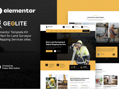 Geolite – Land Surveying & Digital Mapping Elementor Template Kit