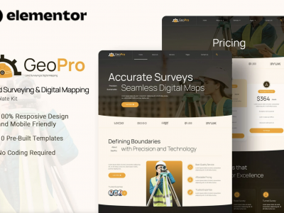Geopro - Land Surveying & Digital Mapping Elementor Template Kit