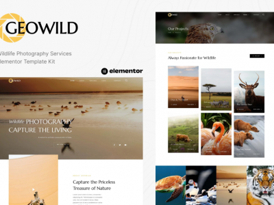 Geowild - Wildlife Photography Services Elementor Template Kit