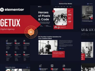 Getux - Modern Digital Agency Elementor Template Kit