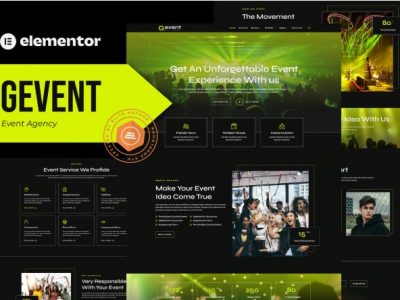 Gevent - Event Agency Elementor Template Kit