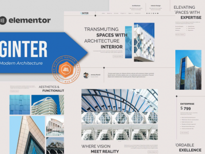 Ginter - Modern Architecture Elementor Template Kit