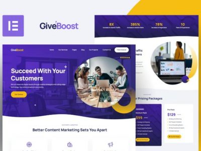 GiveBoost - Digital Marketing Agency Elementor Pro Template Kit