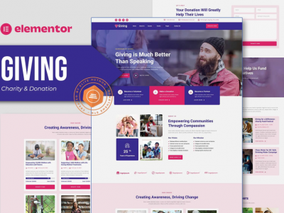 Giving - Charity & Donation Elementor Template Kit