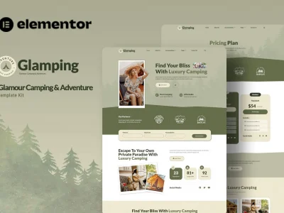 Glamping - Glamour Camping & Adventure Elementor Template Kit