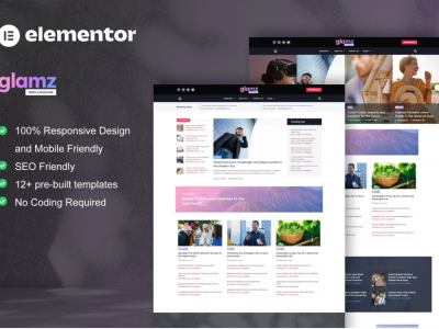 Glamz - News & Magazine Elementor Template Kit