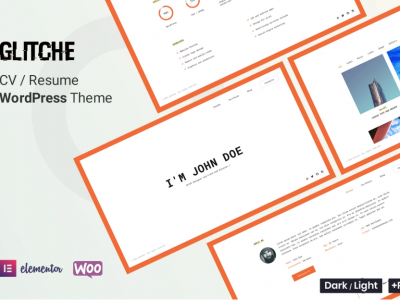 Glitche - CV Resume WordPress Theme