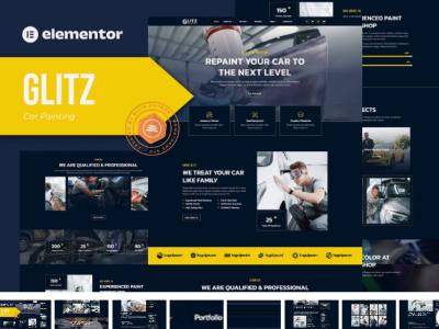Glitz - Car Painting & Restoration Elementor Template Kit