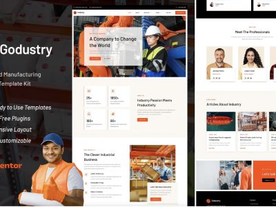 Godustry - Industry & Manufacturing Elementor Template Kit