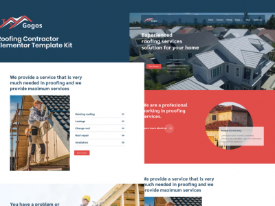 Gogos - Roofing Contractor Elementor Template Kit