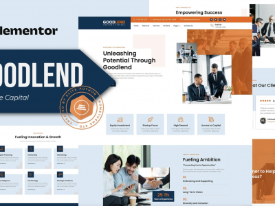 Goodlend - Venture Capital & Investment Elementor Template Kit