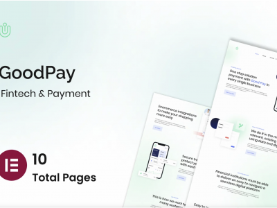 Goodpay - Fintech Elementor Template Kit