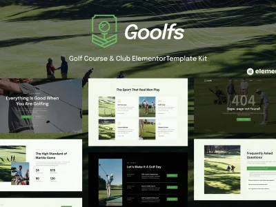 Goolfs - Golf Course & Club Elementor Template Kit