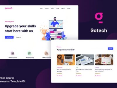 Gotech - Online Course Elementor Template Kit