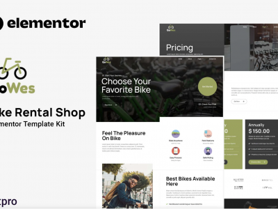 Gowes - Bike Rental Shop Elementor Template Kit