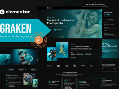 Graken - Underwater Photography Elementor Template Kit