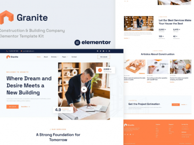 Granite - Construction & Building Company Elementor Template Kit