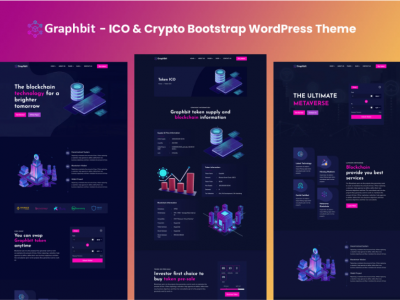 Graphbit - ICO & Crypto Bootstrap WordPress Theme