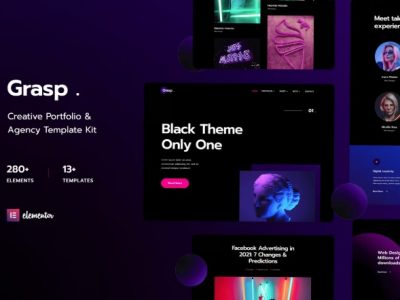 Grasp - Creative Portfolio & Agency Elementor Template Kit