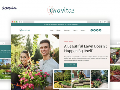 Gravitas - Garden & Landscape Design Elementor Template Kit