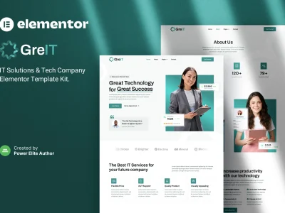 GreIT – IT Solutions & Tech Company Elementor Template Kit
