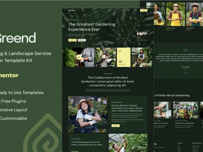 PuriGarden - Gardener & Landscape Elementor Pro Template Kit