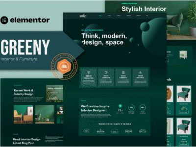 Greeny - Interior Elementor Template Kit