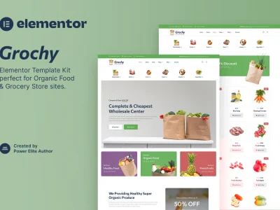 Grochy – Organic Food & Grocery Store Elementor Template Kit