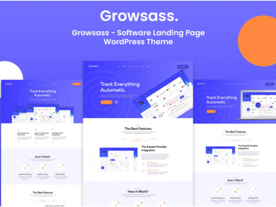 Growsass - Software Landing Page WordPress Theme